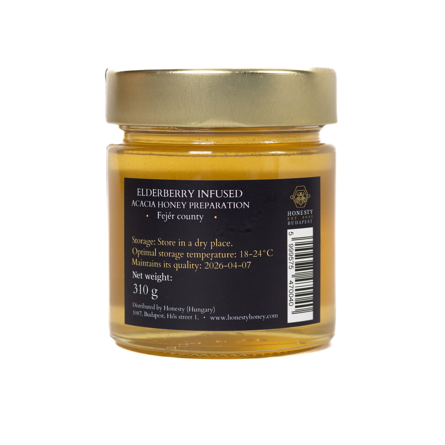 Elderberry infused acacia honey 310g