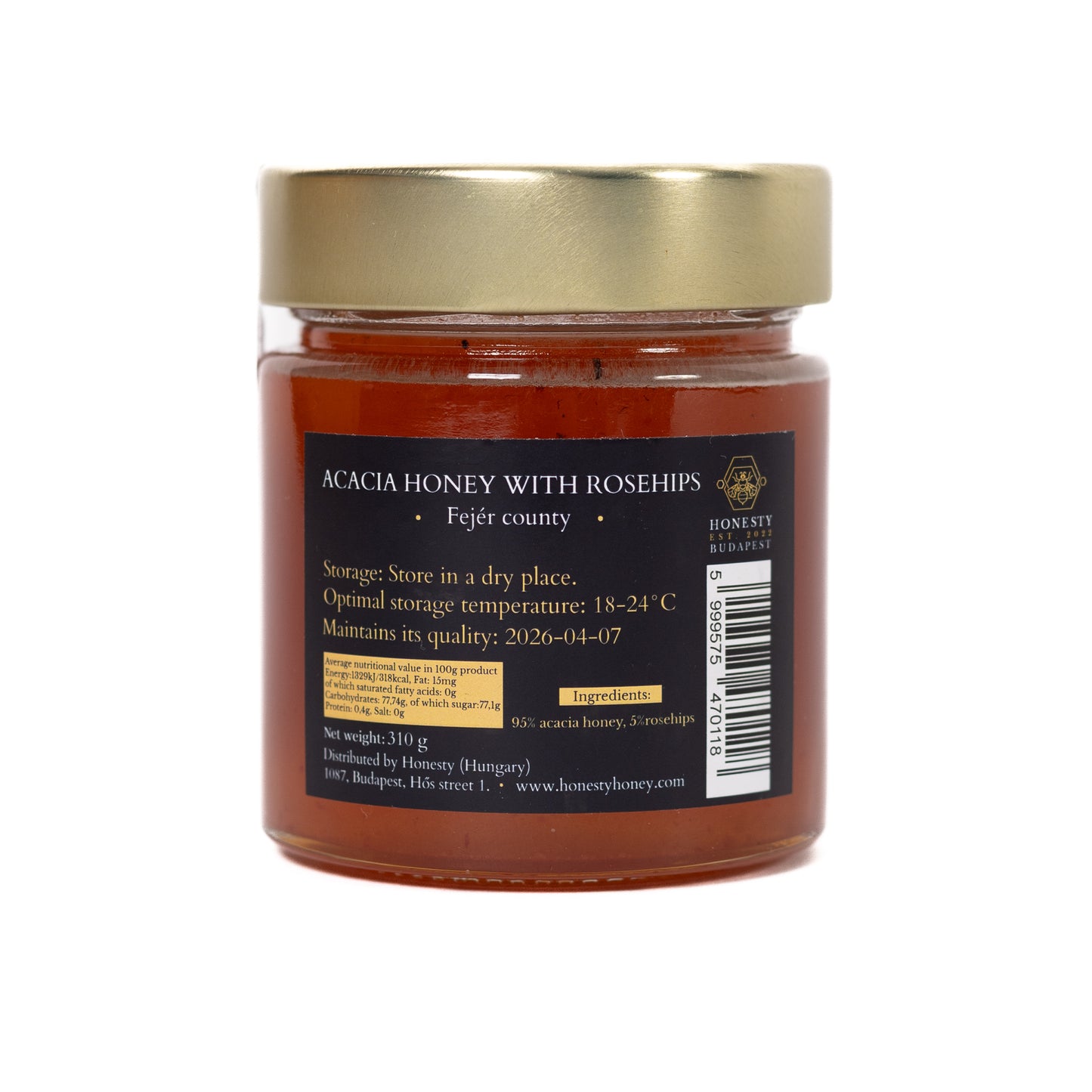 Csipkebogyós akácméz 310g